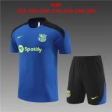 Kit Entrenamiento FC Barcelona 2024/25 (azul con negro)-NIÑOS